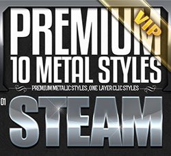 PS样式：10 Premium Metal Styles